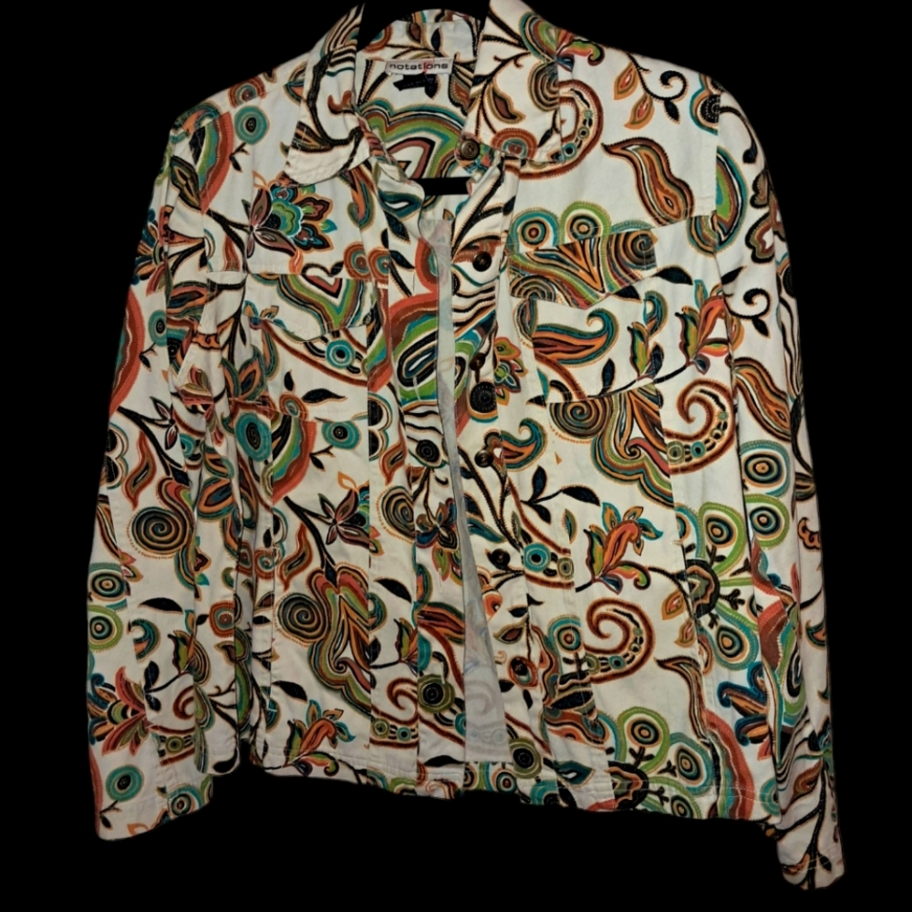 Y2K Vintage Floral Lightweight Jean Jacket